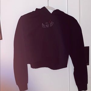 custom embroidered cropped sweatshirt